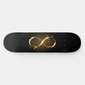 Golden Infinity Symbol Skateboard (Horizontal)