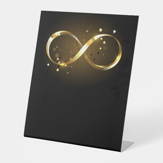 Golden Infinity Symbol Sockelschild (Vorderseite)