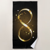 Golden Infinity Symbol Strandtuch (Vorderseite)