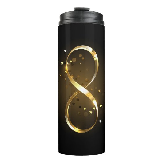 Golden Infinity Symbol Thermosbecher (Vorderseite)