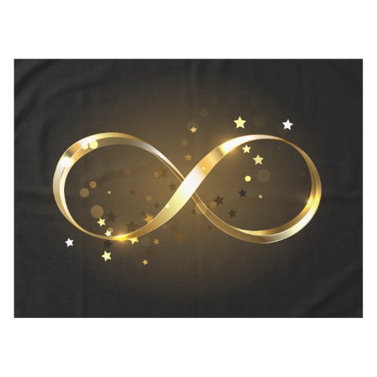 Golden Infinity Symbol Tischdecke (Vorderseite (Horizontal))