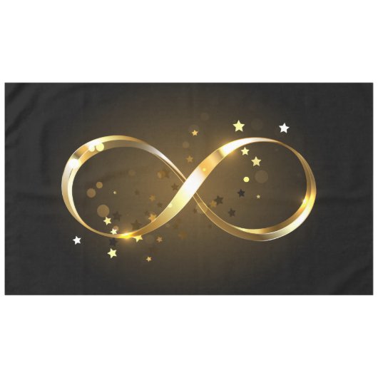 Golden Infinity Symbol Tischdecke (Vorderseite (Horizontal))
