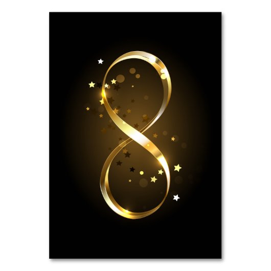 Golden Infinity Symbol Tischnummer (Vorderseite)