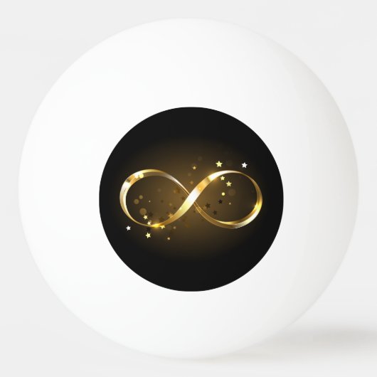 Golden Infinity Symbol Tischtennisball (Vorderseite)