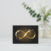 Golden Infinity Symbol Treuekarte (Stehend Vorderseite)