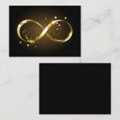 Golden Infinity Symbol Treuekarte (Vorne/Hinten)
