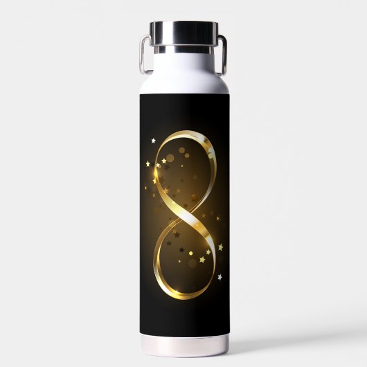 Golden Infinity Symbol Trinkflasche (Vorne)