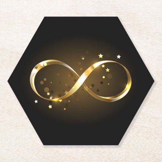 Golden Infinity Symbol Untersetzer (Vorderseite)