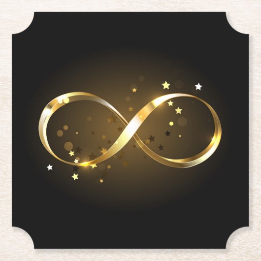 Golden Infinity Symbol Untersetzer (Vorderseite)