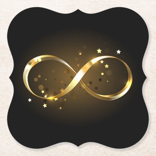 Golden Infinity Symbol Untersetzer (Vorderseite)