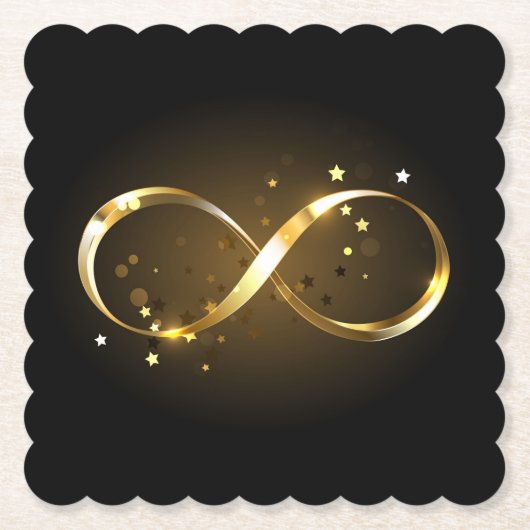 Golden Infinity Symbol Untersetzer (Vorderseite)