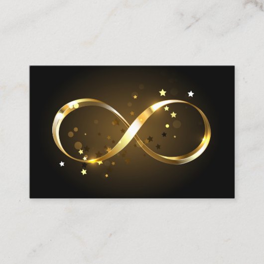 Golden Infinity Symbol Visitenkarte (Vorderseite)