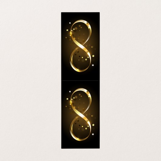 Golden Infinity Symbol Visitenkarten (Außenseite Aufgefaltet)