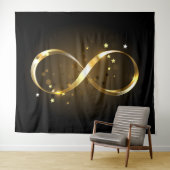 Golden Infinity Symbol Wandteppich (Beispiel (Horizontal))