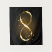 Golden Infinity Symbol Wandteppich (Vorderseite)