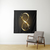 Golden Infinity Symbol Wandteppich (Beispiel (Horizontal))