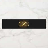 Golden Infinity Symbol Wasserflaschenetikett (Einzelnes Label)