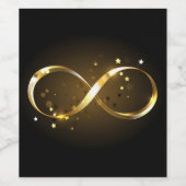 Golden Infinity Symbol Weinetikett (Einzelnes Label)