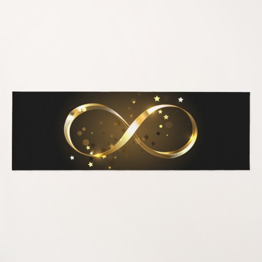 Golden Infinity Symbol Yogamatte (Vorderseite (Horizontal))