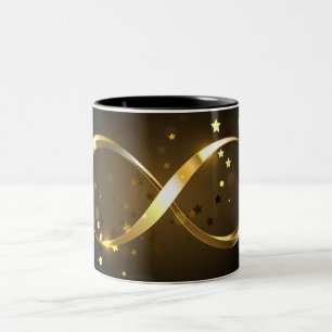Golden Infinity Symbol Zweifarbige Tasse