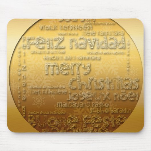 Golden International Christmas Gruß - Mousepad (Vorne)