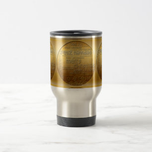 Golden International Christmas Gruß Travel Mug Reisebecher