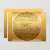 Golden International Christmas Navidad H Postkarte (Vorne/Hinten)