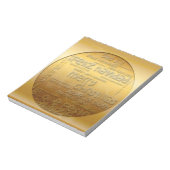 Golden International Christmas Navidad Notepad Notizblock (Rotiert)