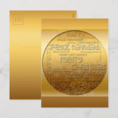 Golden International Christmas Navidad / Postkarte (Vorne/Hinten)