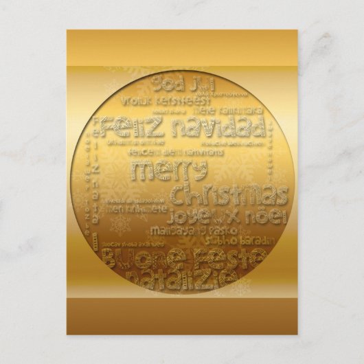 Golden International Christmas Navidad / Postkarte (Vorderseite)