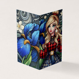 Golden Iris Amidst Floral Symphony