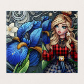 Golden Iris Amidst Floral Symphony (Außenseite Aufgefaltet)