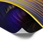 Golden Iris Hosta X AI ART Poster (Ecke)