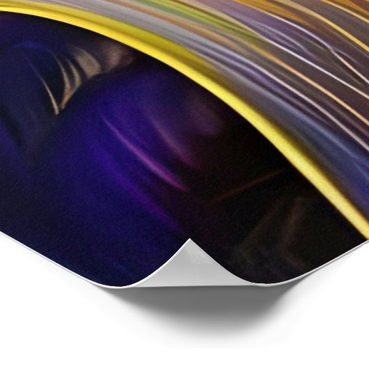 Golden Iris Hosta X AI ART Poster (Ecke)