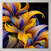 Golden Iris Hosta X AI ART Poster (Vorne)