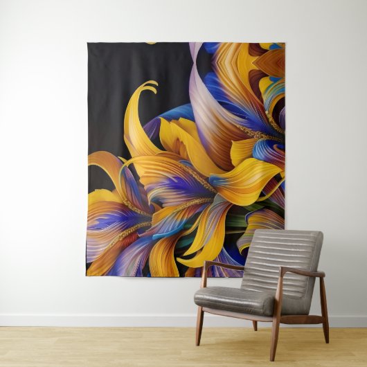 Golden Iris Hosta X AI ART Wandteppich (Beispiel)