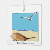 Golden Isles, GA Horseshoe Crab Sea Gull Beach Keramikornament (Links)
