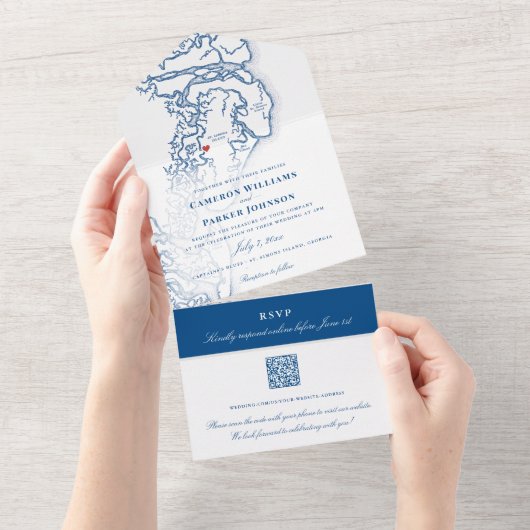 Golden Isles of Georgia Karte (Abreißen)