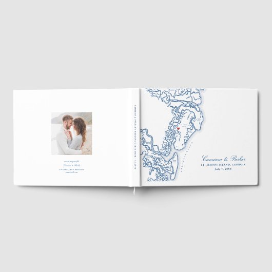 Golden Isles of Georgia Karte Gästebuch (Voll)