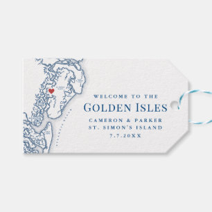 Golden Isles of Georgia Karte Geschenkanhänger