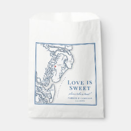 Golden Isles of Georgia Karte Hochzeit Geschenktütchen