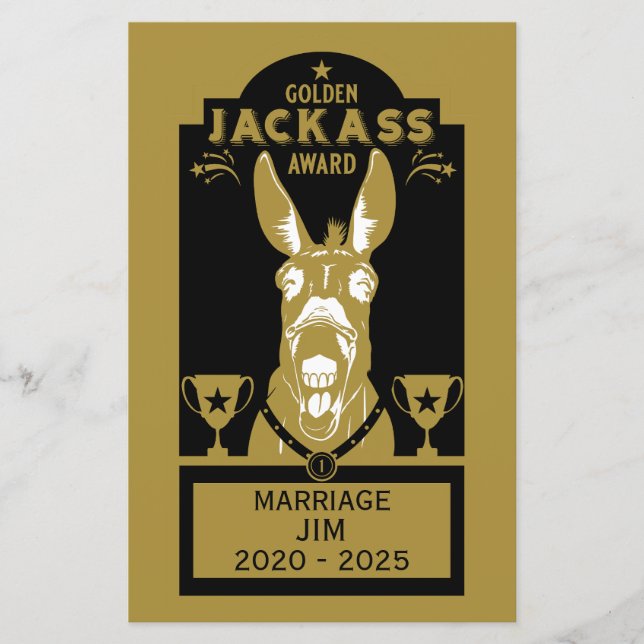 Golden Jackass Award (Vorderseite)