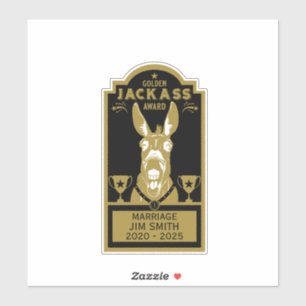 Golden Jackass Award Aufkleber
