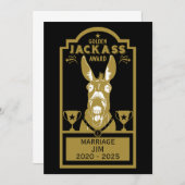 Golden Jackass Award Dankeskarte (Vorne/Hinten)