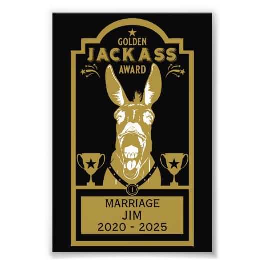 Golden Jackass Award Fotodruck (Vorne)