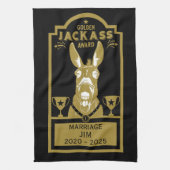 Golden Jackass Award Geschirrtuch (Vertikal)