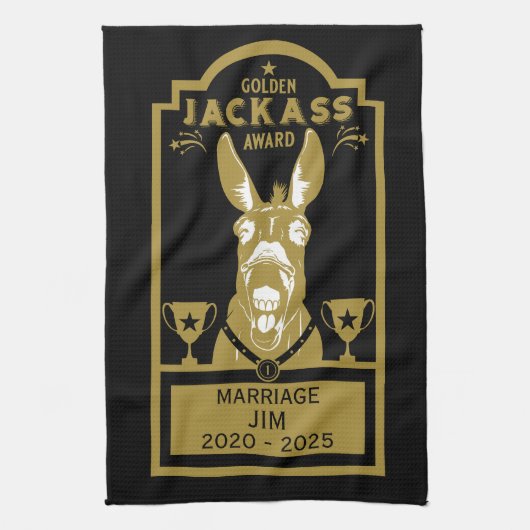 Golden Jackass Award Geschirrtuch (Vertikal)