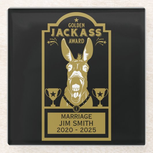 Golden Jackass Award Glasuntersetzer (Vorderseite)