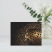Golden Jaguar Muster Postkarte (Stehend Vorderseite)