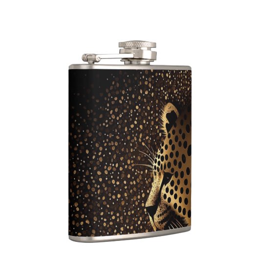 Golden Jaguar Pattern Flachmann (Rechts)